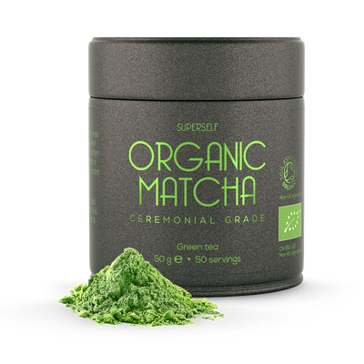 Holland & Barrett SuperSelf Organic Matcha Green Tea Powder Ceremonial Grade 50g- Buy online at McGrocer