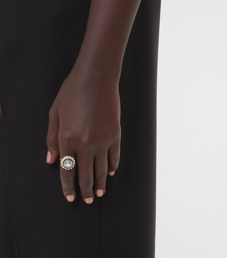 Valentino Garavani crystal VLogo signature ring, UK version