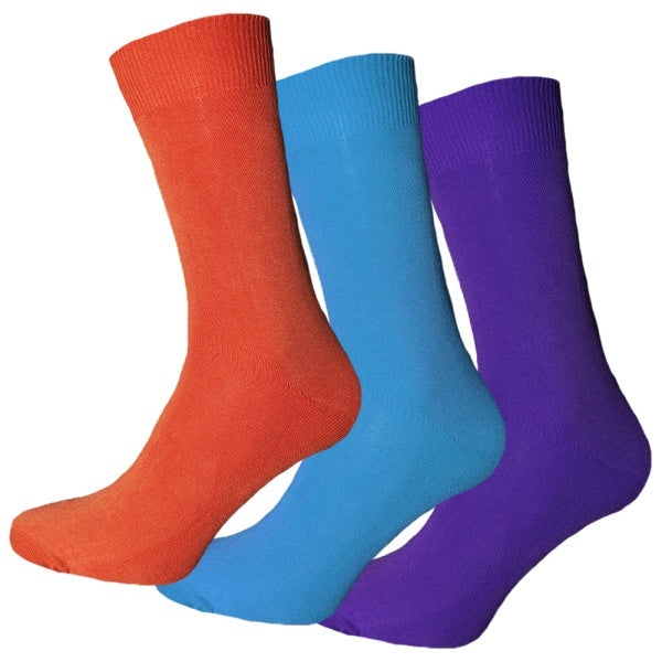 Simply s Mens Bamboo Socks (Pack Of 3) (UK 6-11) GOODS Superdrug Orange/Blue/Purple  