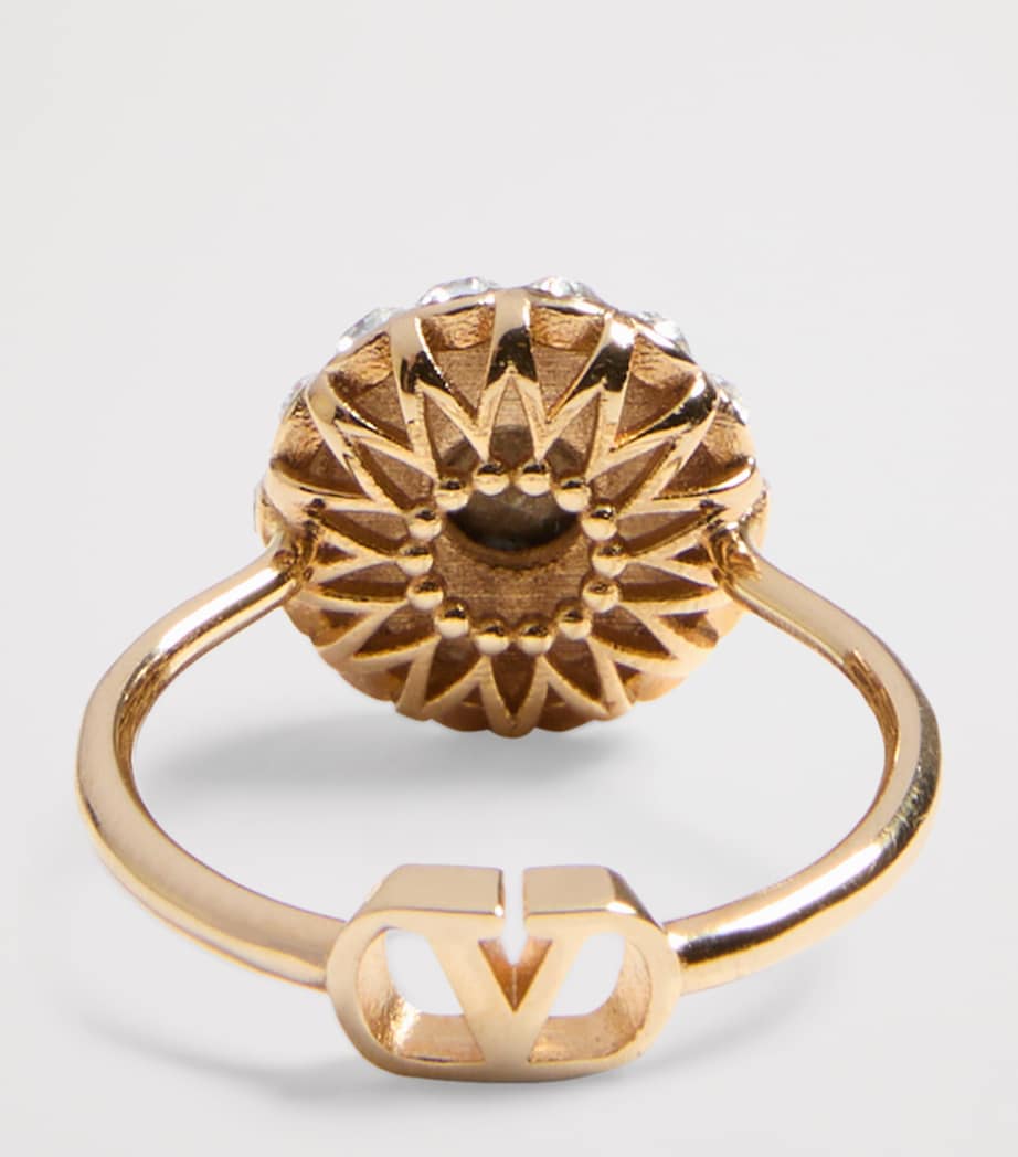 Valentino Garavani crystal VLogo signature ring, UK version
