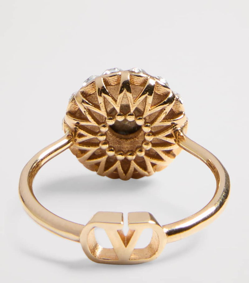 Valentino Garavani crystal VLogo signature ring, UK version