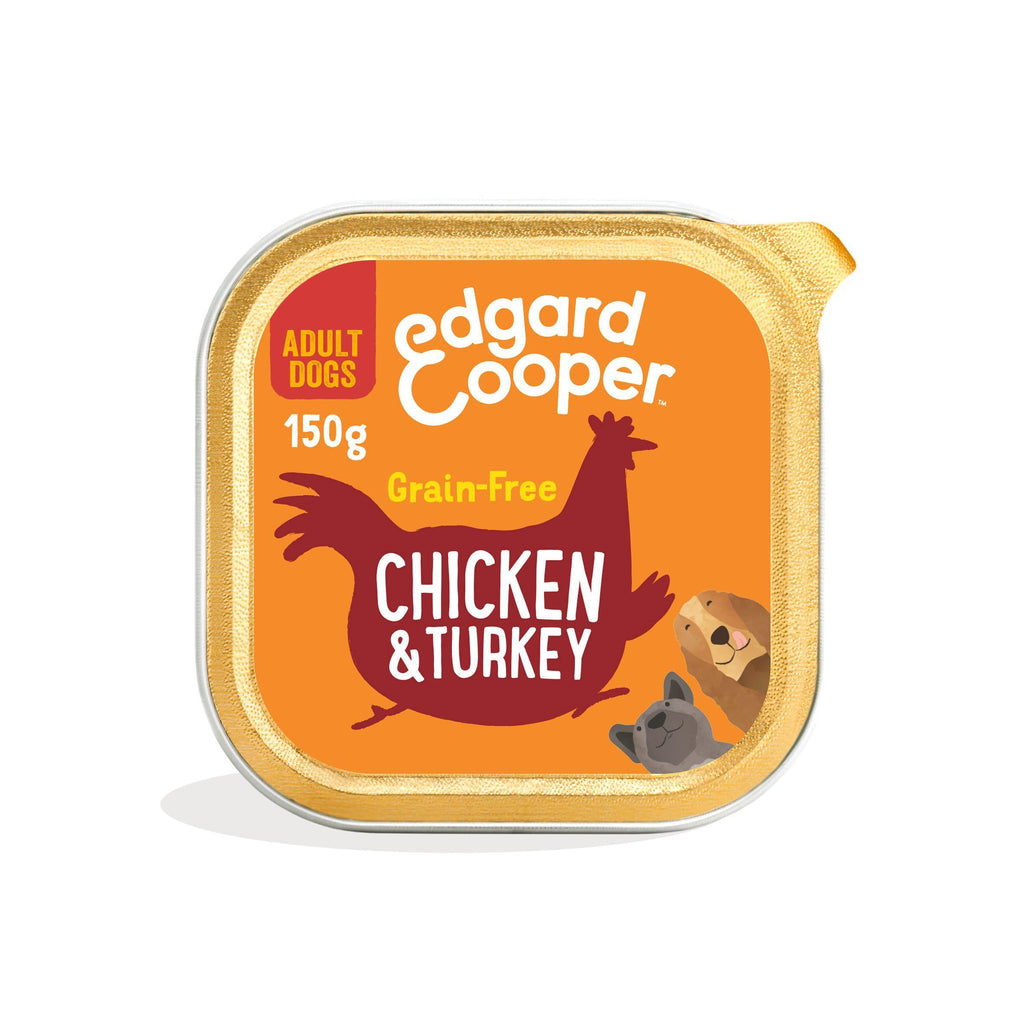 Edgard & Cooper Succulent Chicken & Turkey with Apple & Cranberry for Adult Dogs 150g