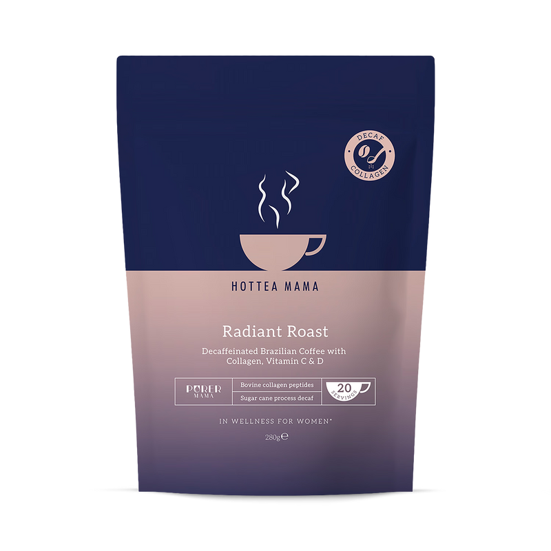 HotTea Mama collagen decaf coffee blend 280g, imported from the UK