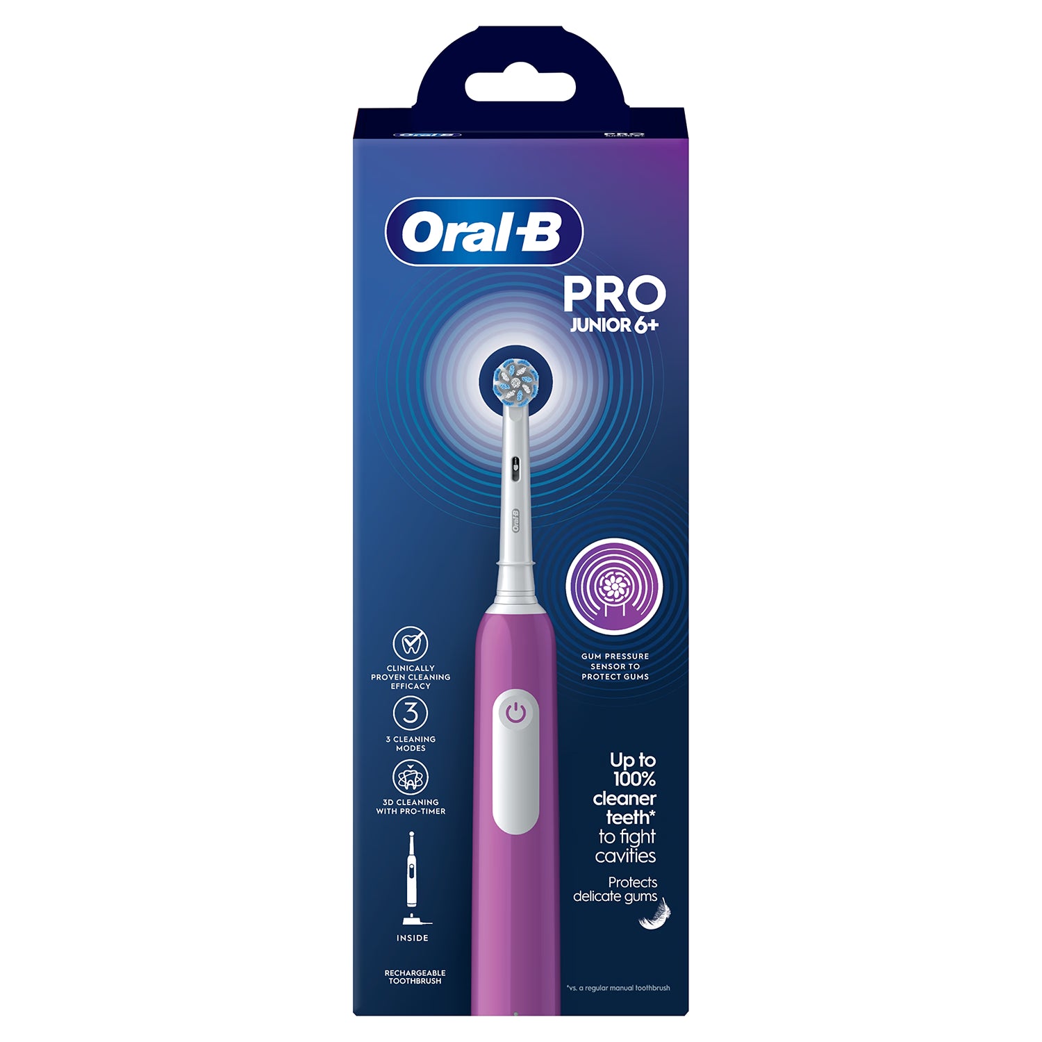 Oral-B Pro Junior electric toothbrush for ages 6+, imported from the UK