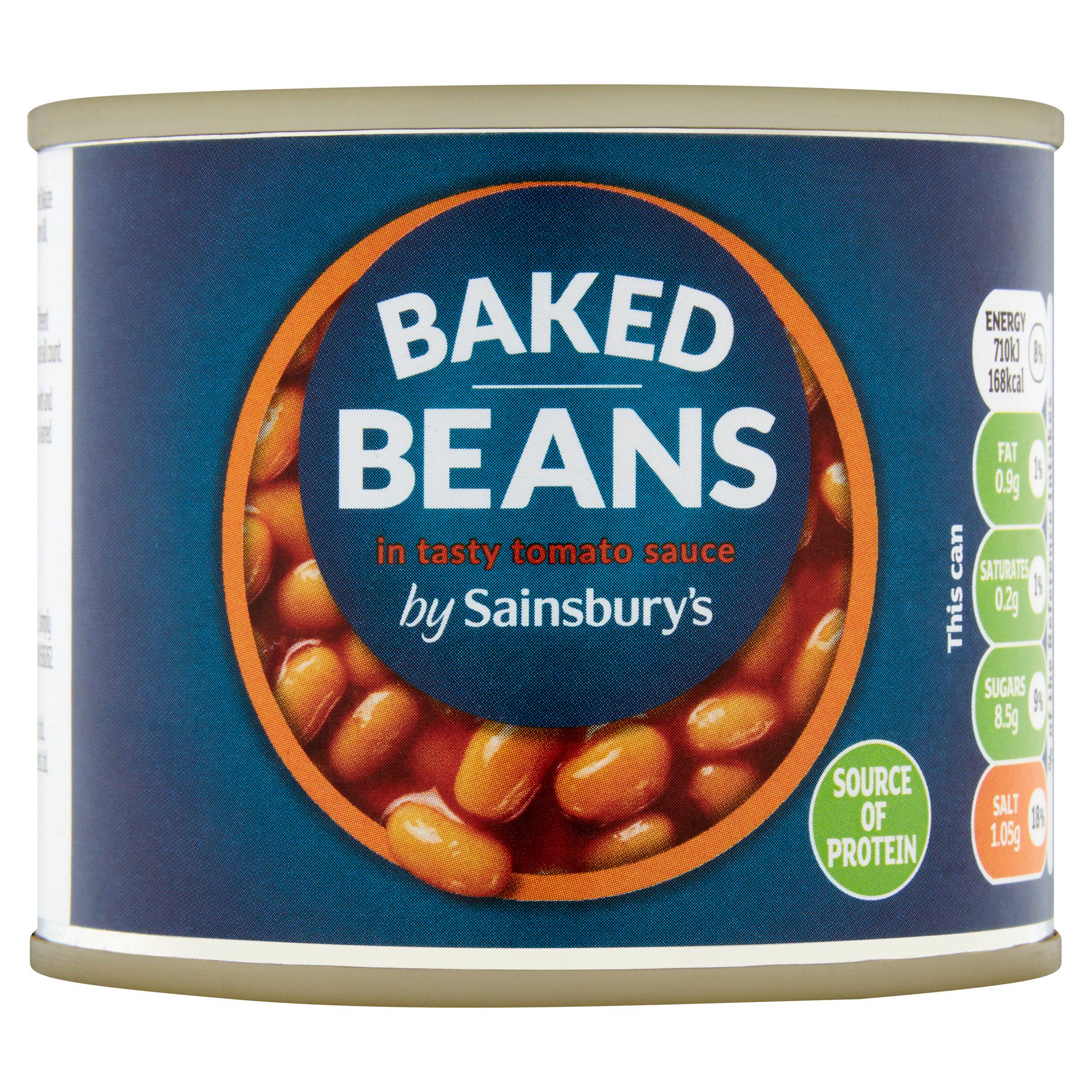 Sainsbury's Baked Beans In Tomato Sauce 200g Baked beans & canned pasta Sainsburys   