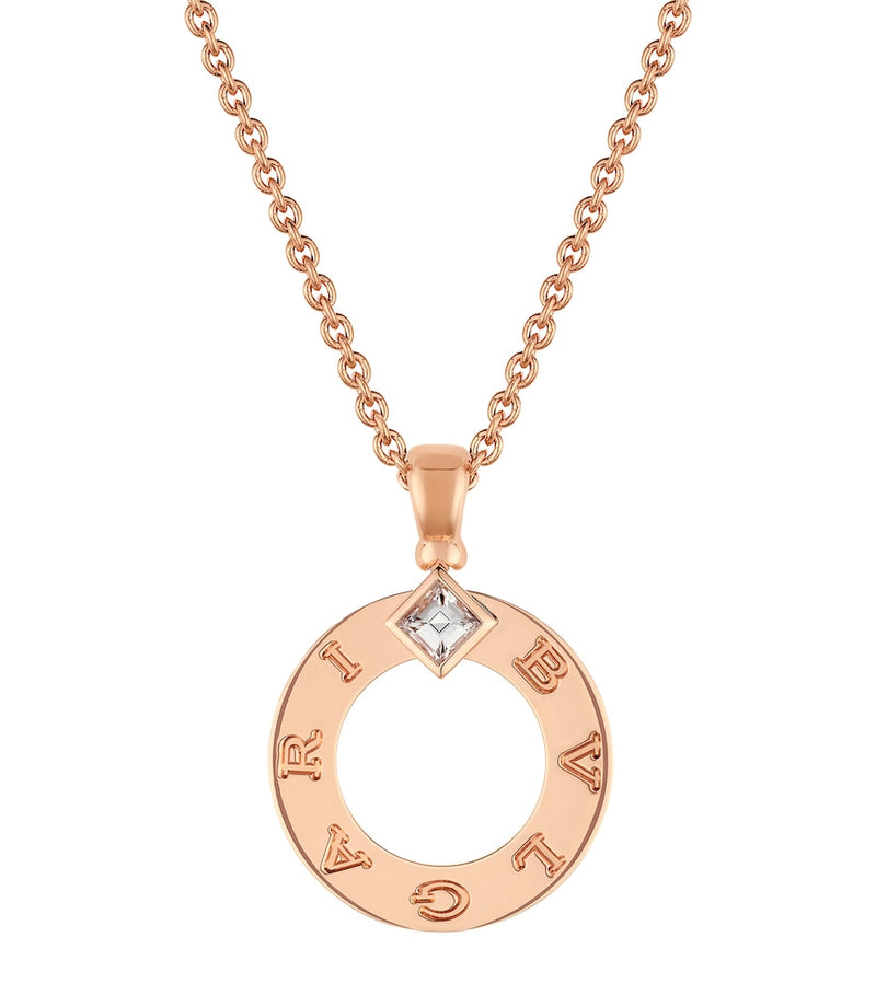 Bvlgari rose gold diamond necklace, imported from the UK