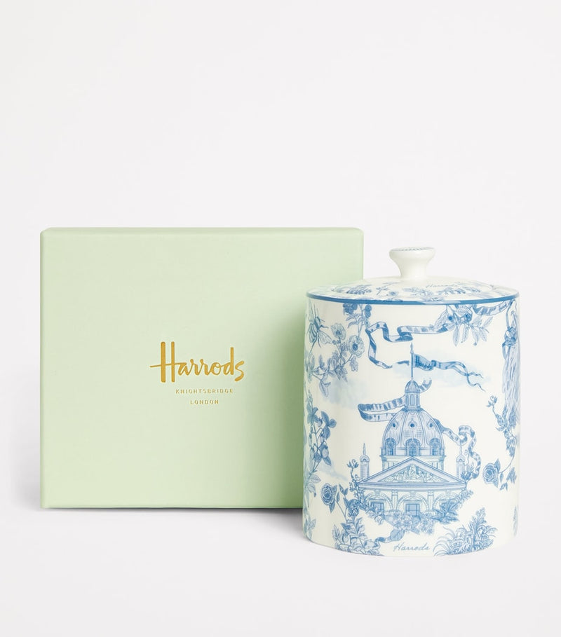 Harrods bone china toile tea caddy - British product