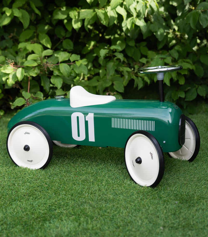 Vilac metal ride-on car retro, imported from the UK