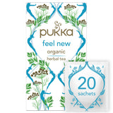 Pukka Organic Feel New 20 Herbal Tea Sachets GOODS ASDA   