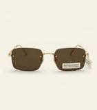 Prada rimless rectangle sunglasses metal frame, imported from the UK