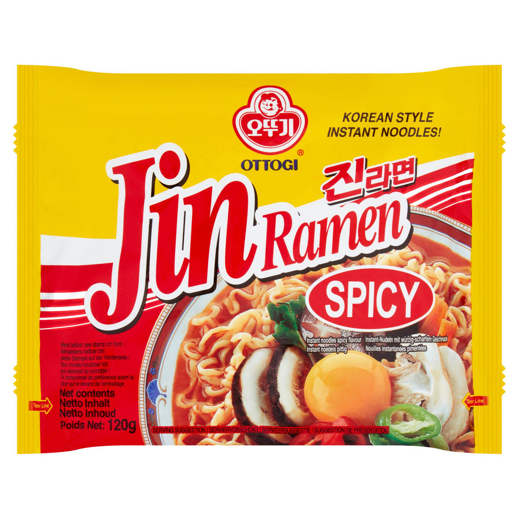 Ottogi Jin Ramen Spicy Korean Style Instant Noodles 120g