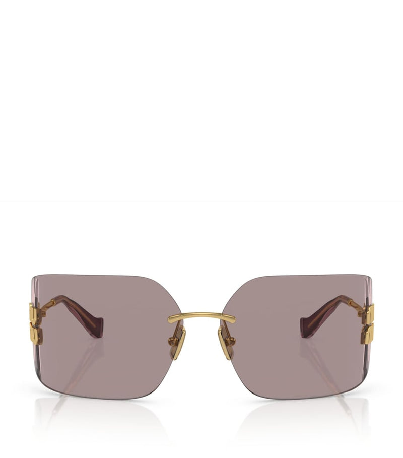 Miu Miu gold brown metal frame sunglasses MU 54YS, imported from the UK