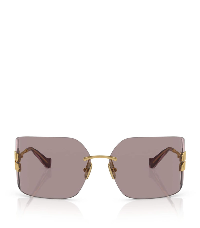 Miu Miu gold brown metal frame sunglasses MU 54YS, imported from the UK