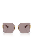 Miu Miu gold brown metal frame sunglasses MU 54YS, imported from the UK