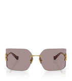 Miu Miu gold brown metal frame sunglasses MU 54YS, imported from the UK