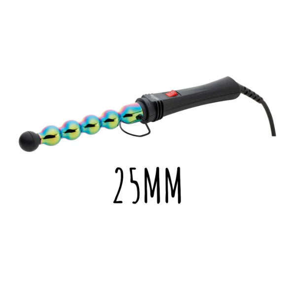 Gamma+ Bubble Curling Wand Rainbow 25mm, imported from the UK
