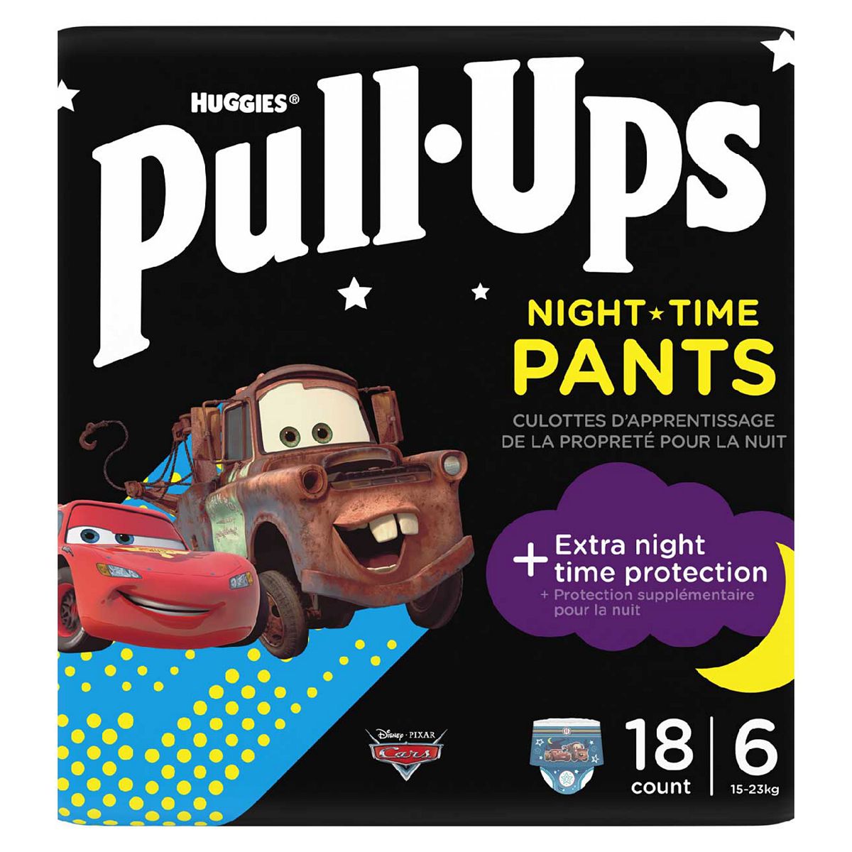 Huggies Pull-Ups Trainers Night, Boy, Size 2-4 Years, Nappy Size 5-6+, 18 BIG KID Training Pants GOODS Boots   