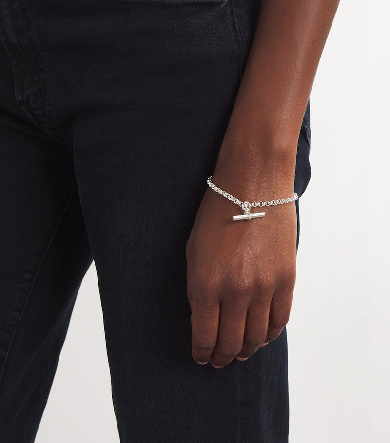 Tilly Sveaas sterling silver T-bar belcher chain bracelet, UK version