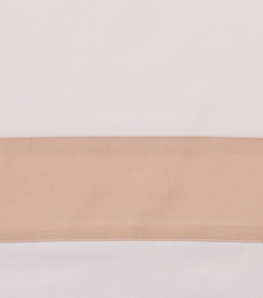Frette cotton sateen border pillowcase 65cm, imported from the UK