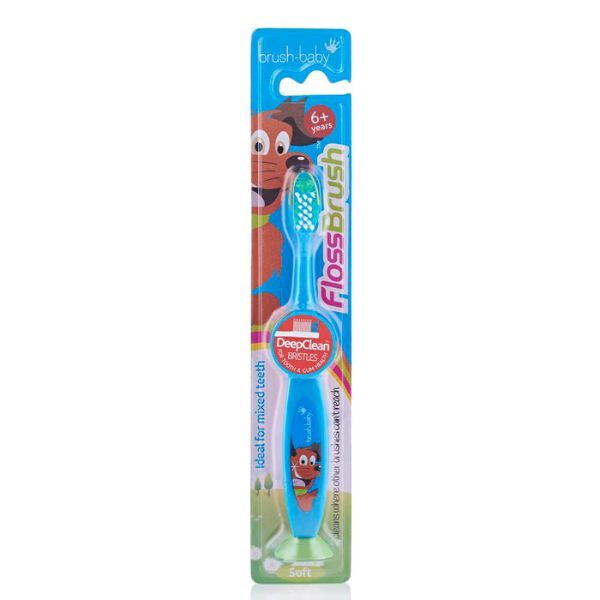 Brush Baby FlossBrush Bristles Toothbrush (6+ Years) Purple GOODS Superdrug   