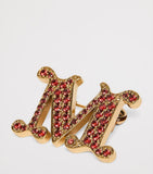 Max Mara monogram brooch crystal embellishment - British product