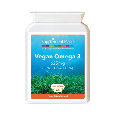 Holland & Barrett Supplement Place Vegan Omega 3 625mg EPA DHA DPA Dietary Supplement 60 Capsules- Buy online at McGrocer