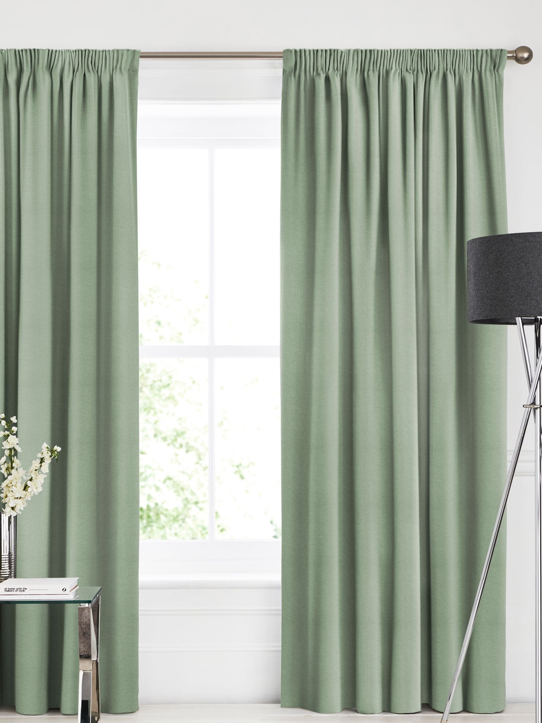 Alpine Green Soho made to measure curtains (British brand)