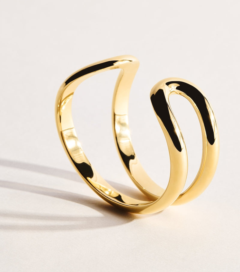 LIÉ STUDIO Maggie cuff bracelet gold plated 5.5cm UK version
