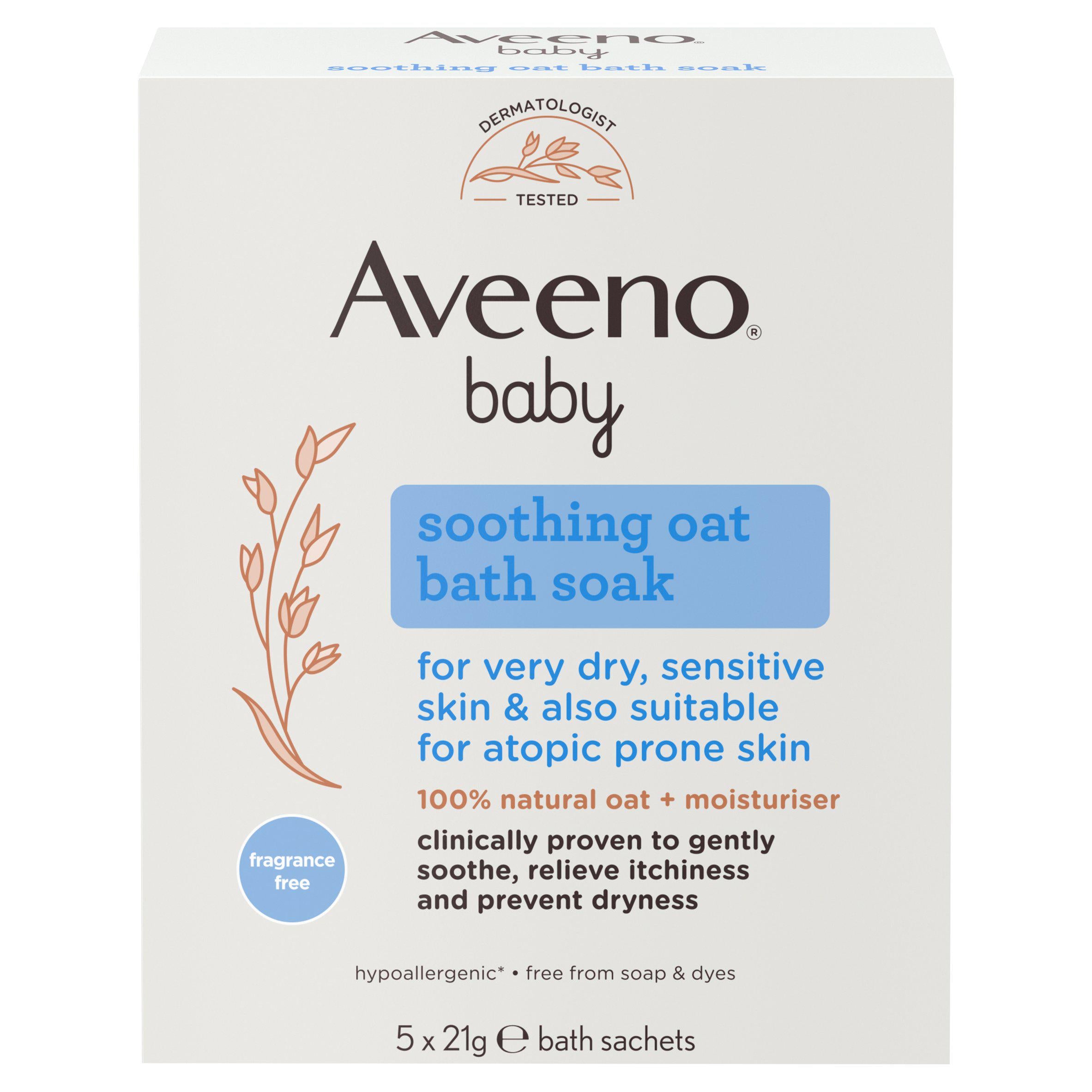 Aveeno Baby Soothing Oat Bath Soak 5x21g GOODS Sainsburys   