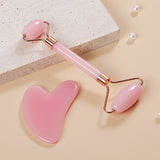 Livingandhome face roller and gua sha tool pink (British brand)