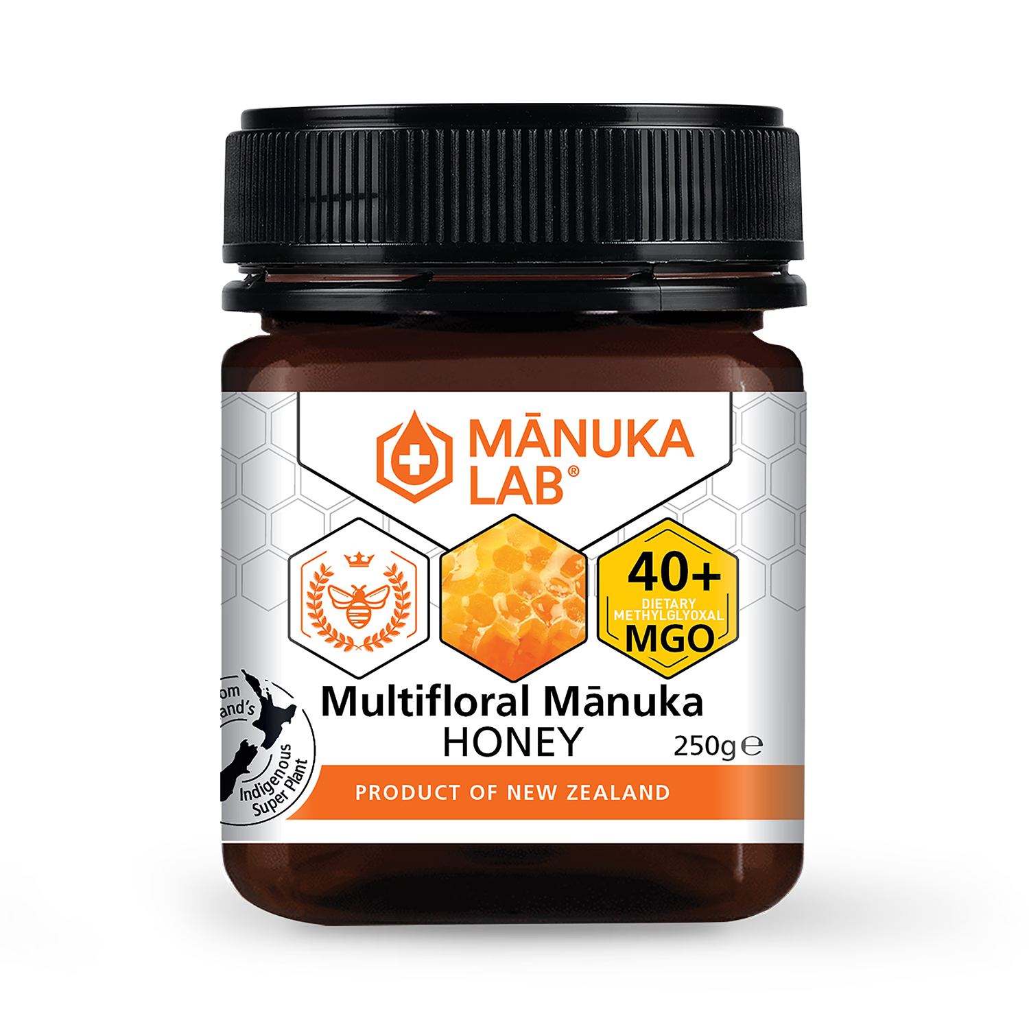 Manuka Lab Multifloral Manuka Honey 40 MGO 250g, imported from the UK