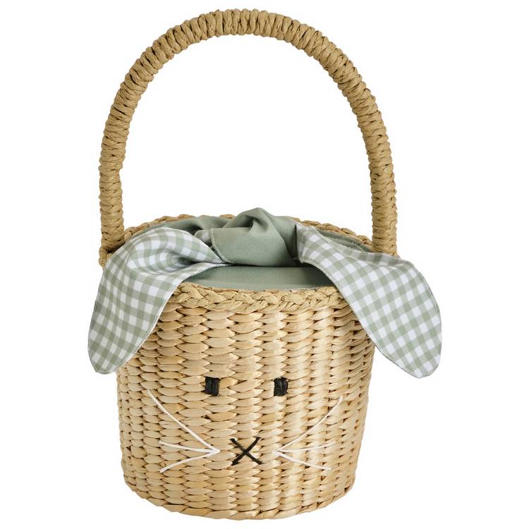 Argos Home wicker and fabric bunny basket decoration H29cm, UK version