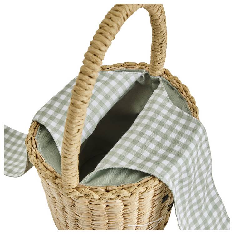 Argos Home wicker and fabric bunny basket decoration H29cm, UK version