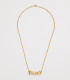 L'Atelier Nawbar yellow gold and diamond Warrior necklace, UK version