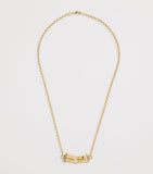 L'Atelier Nawbar yellow gold and diamond Warrior necklace, UK version