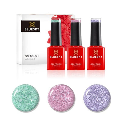 Superdrug Bluesky Mini Trio Set Snowfall 1 Gel Polish Trio 5ml- Buy online at McGrocer