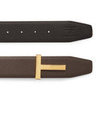 TOM FORD T Ridge reversible leather belt (British brand)