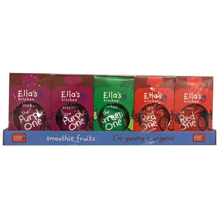 Ella's Kitchen Frucht Smoothie-Beutel gemischte Auswahl 25 x 90g – britisches Produkt