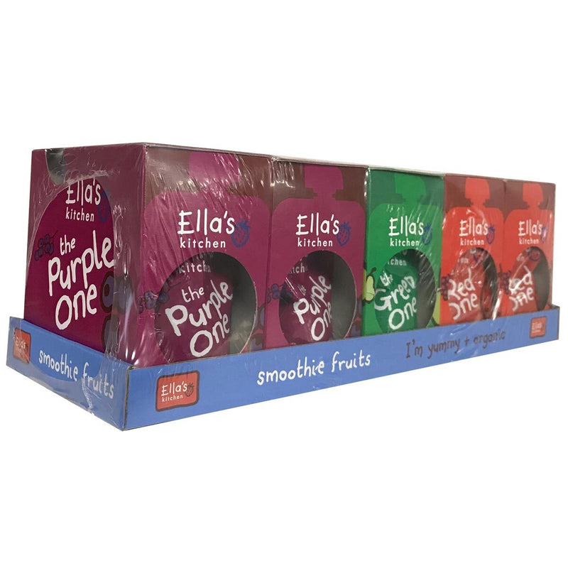 Ella's Kitchen Frucht Smoothie-Beutel gemischte Auswahl 25 x 90g – britisches Produkt