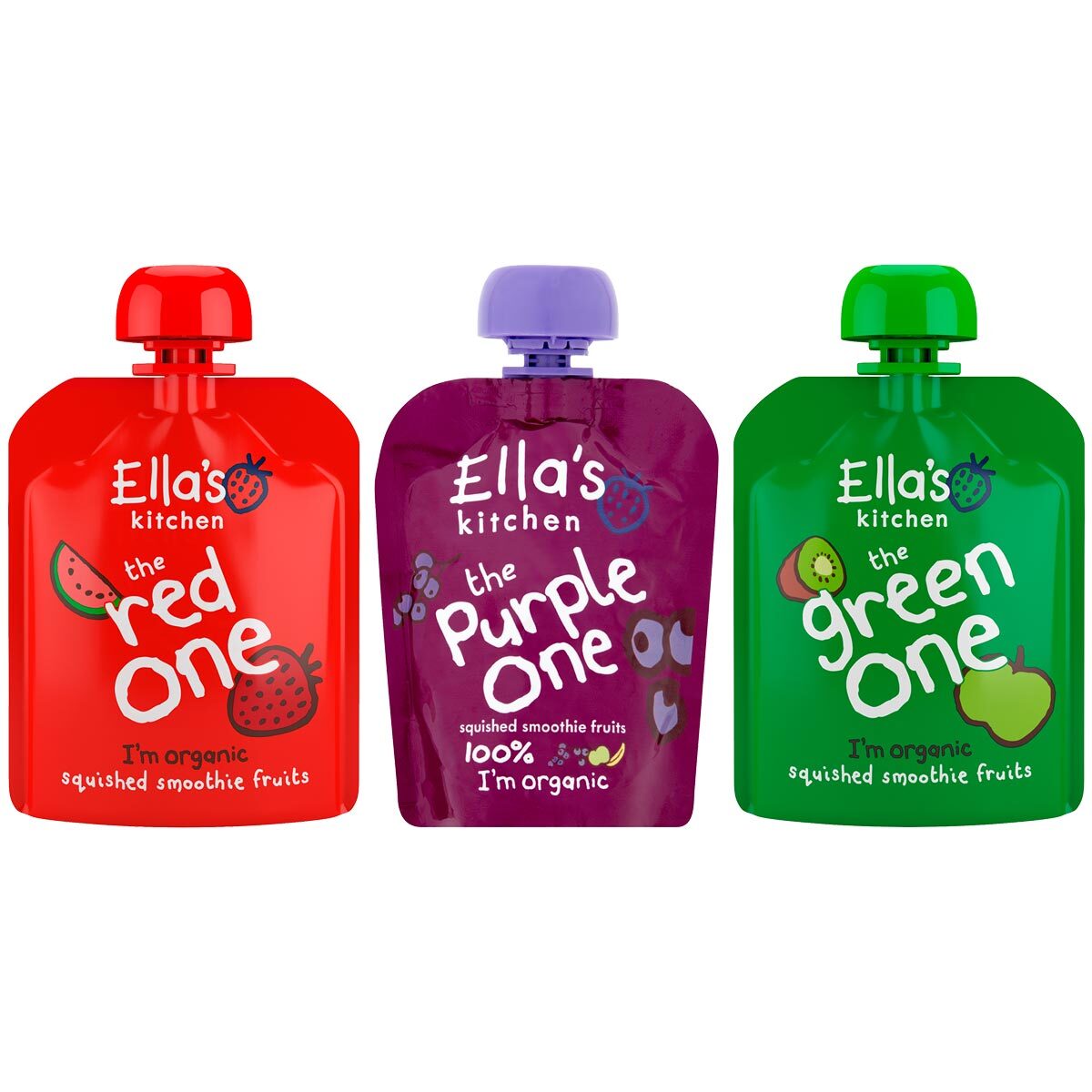 Ella's Kitchen Frucht Smoothie-Beutel gemischte Auswahl 25 x 90g – britisches Produkt