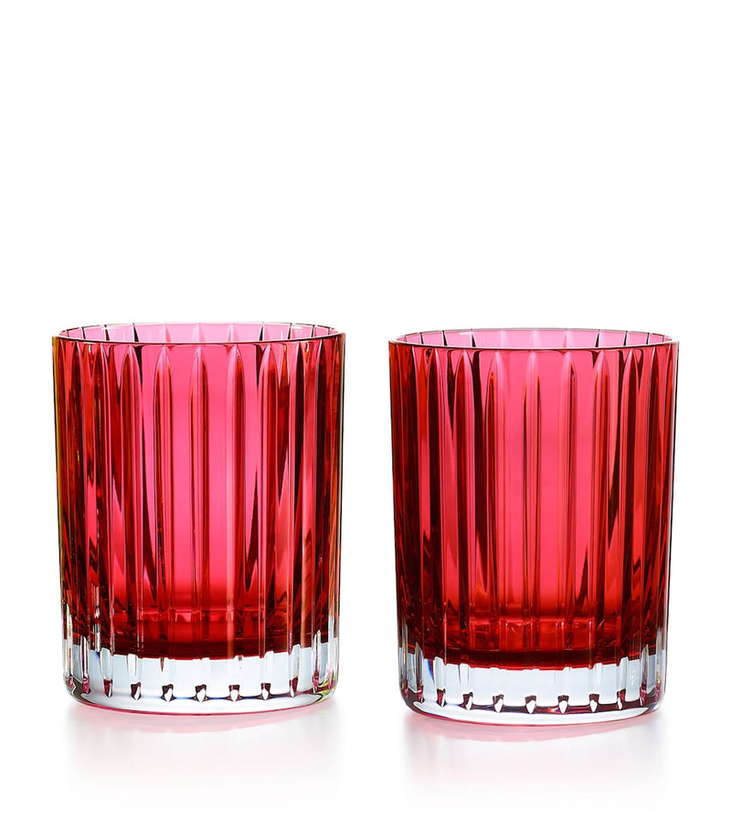 Baccarat Harmonie Red glass tumblers 360ml - British product