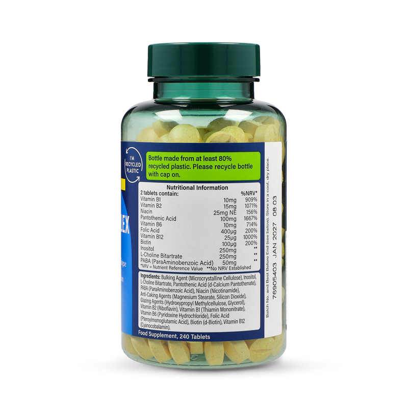 High Strength Complete Vitamin B Complex Tablets 240 Count