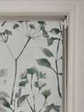 Green Isla floral blackout roller blind, UK version