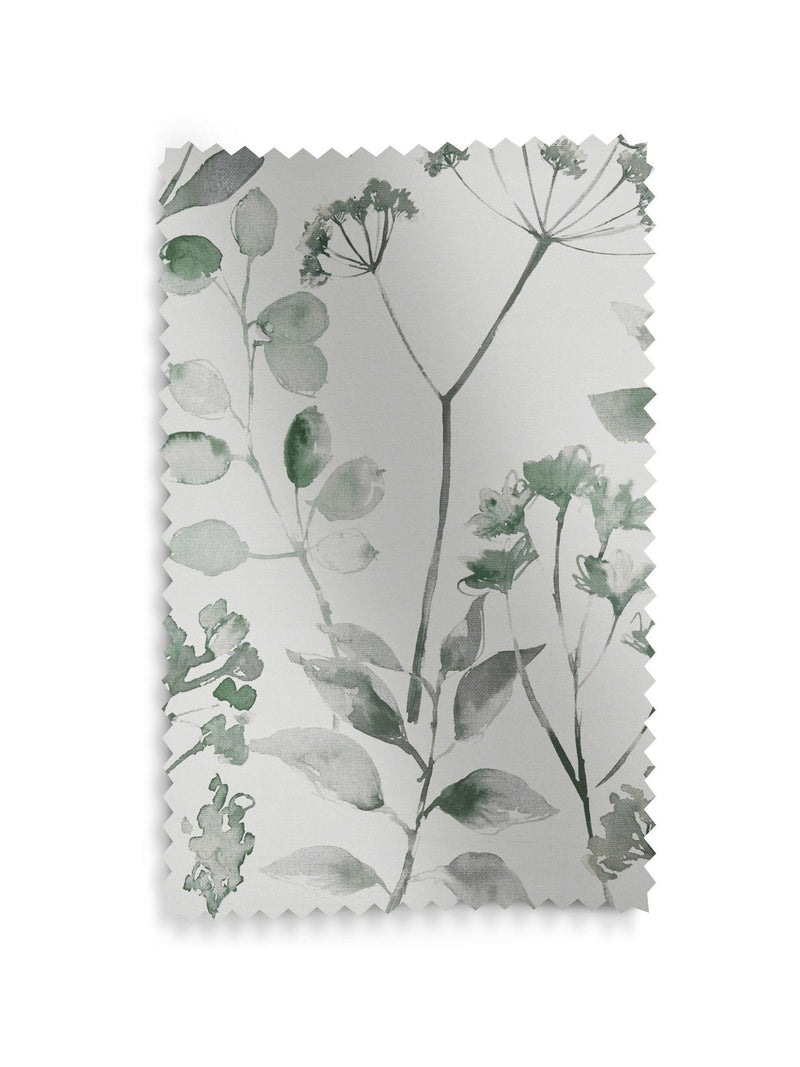Green Isla floral blackout roller blind, UK version