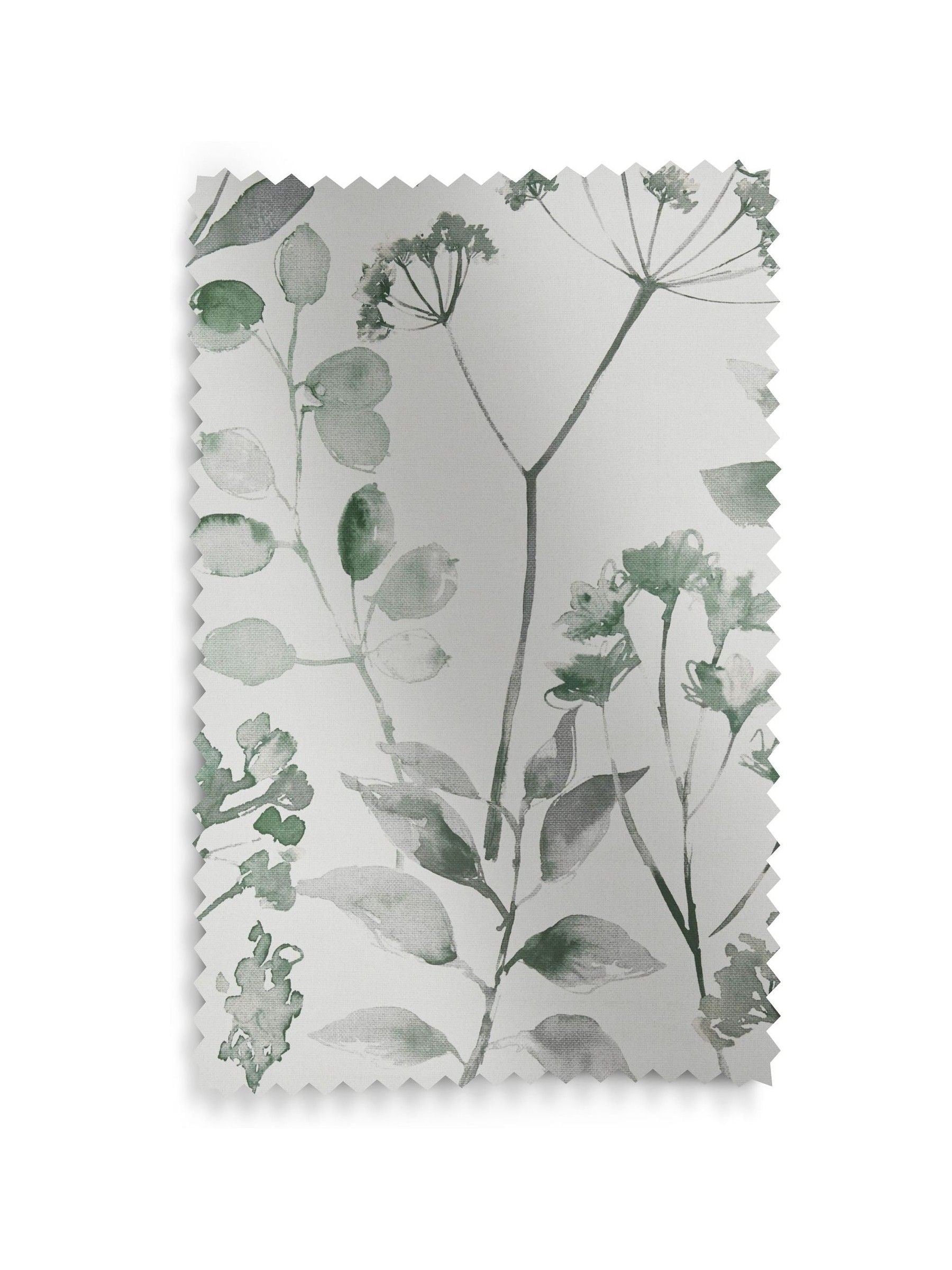 Green Isla floral blackout roller blind, UK version