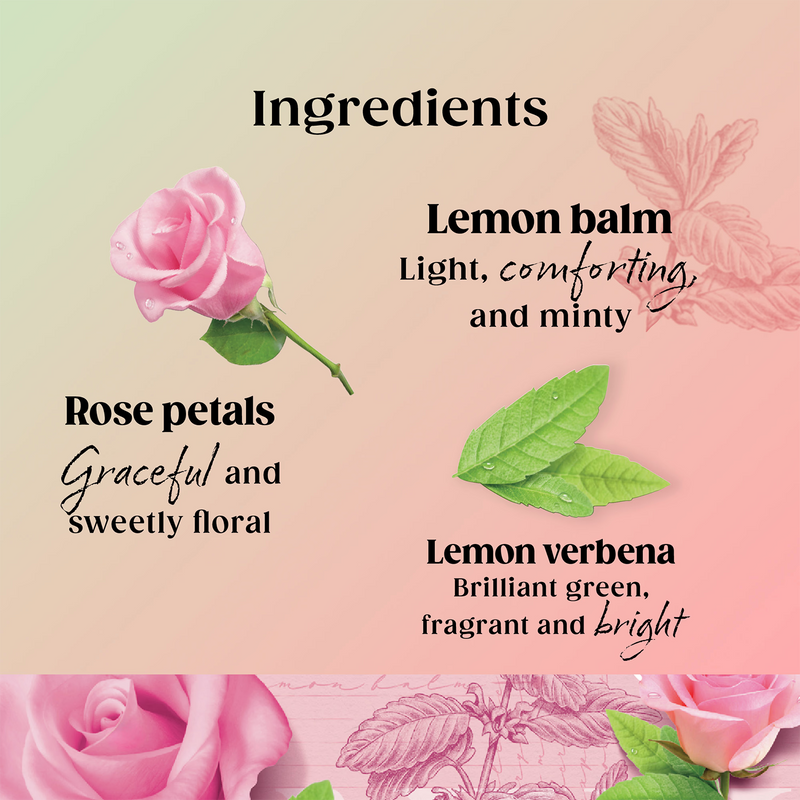 Hormone Balancing Herbal Tea with Rose Lemon Verbena and Vitamin B6 20 Teabags