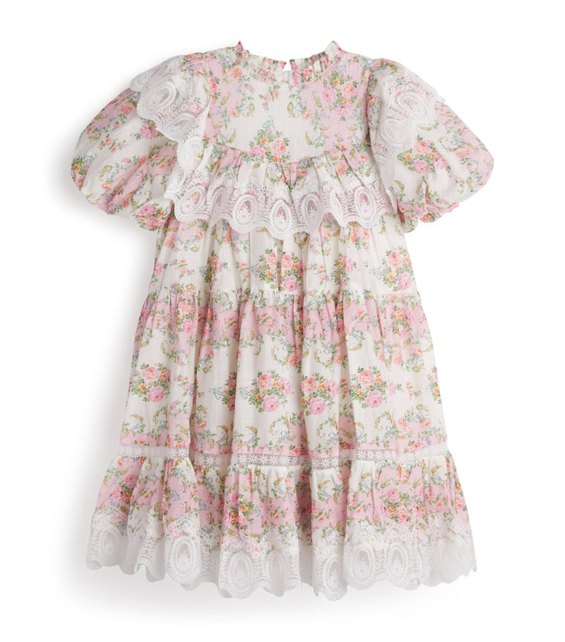 Petite Amalie cotton floral dress for children 4-16 years, imported from the UK