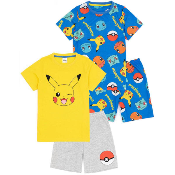 Pokemon Kids Face Short Pyjama Set (Pack of 2) (8-9 Years) GOODS Superdrug   