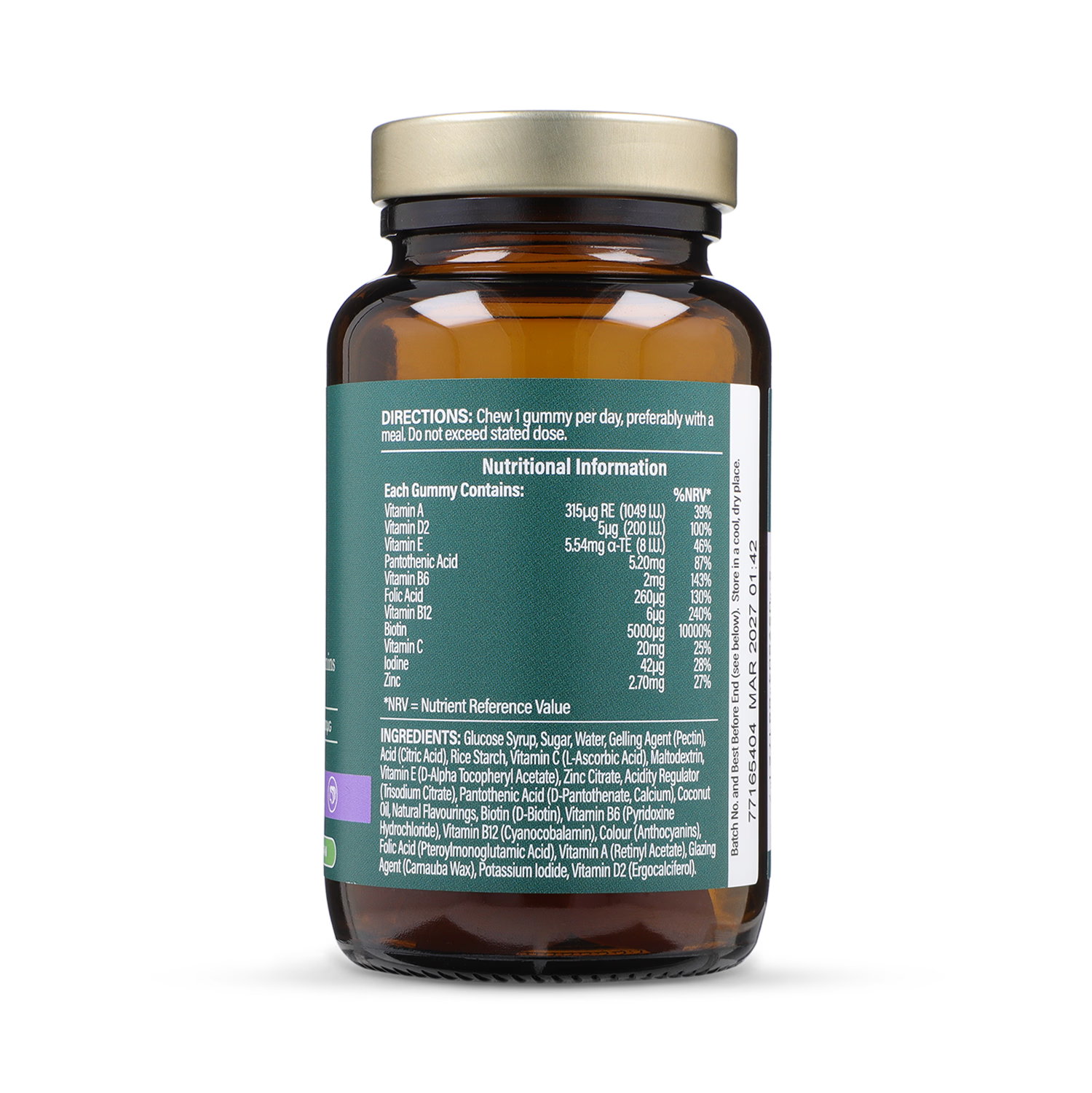 Holland Barrett Vegan Biotin Hair Complex 30 Gummies