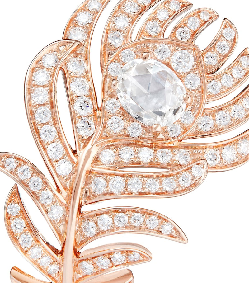 Boucheron small rose gold Plume de Paon ring - British product